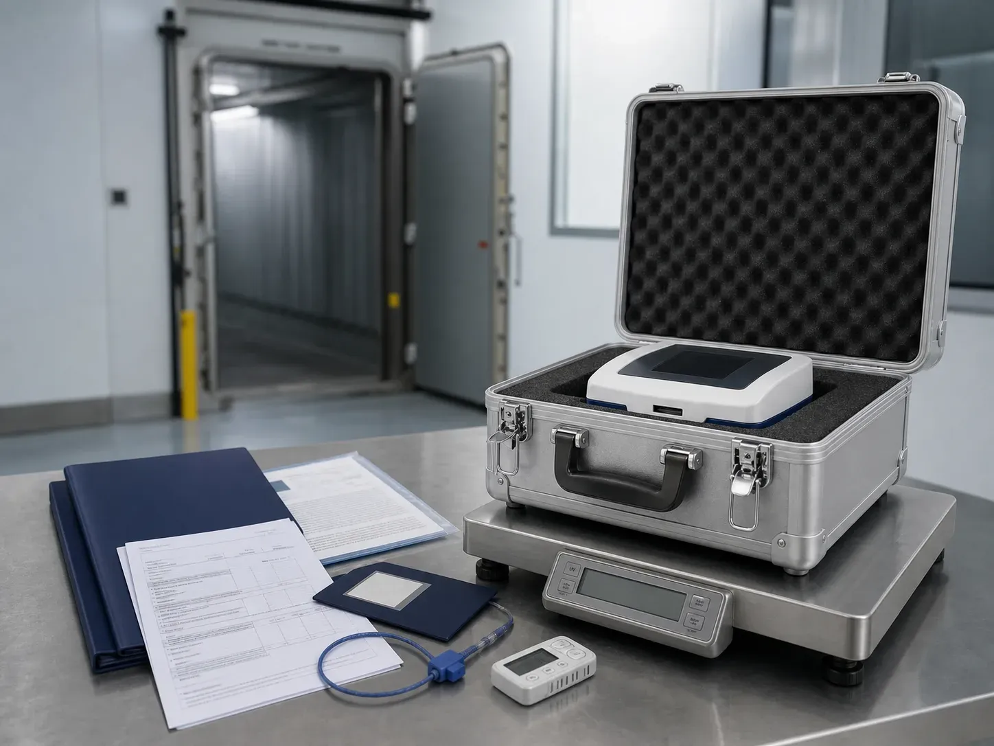 Sealed regulated cargo staged for declaration