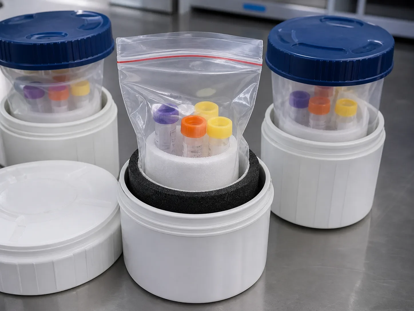 Laboratory materials prepared for controlled transport